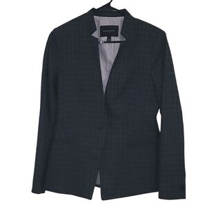 Banana Republic Charcoal Gray Checkered Blazer